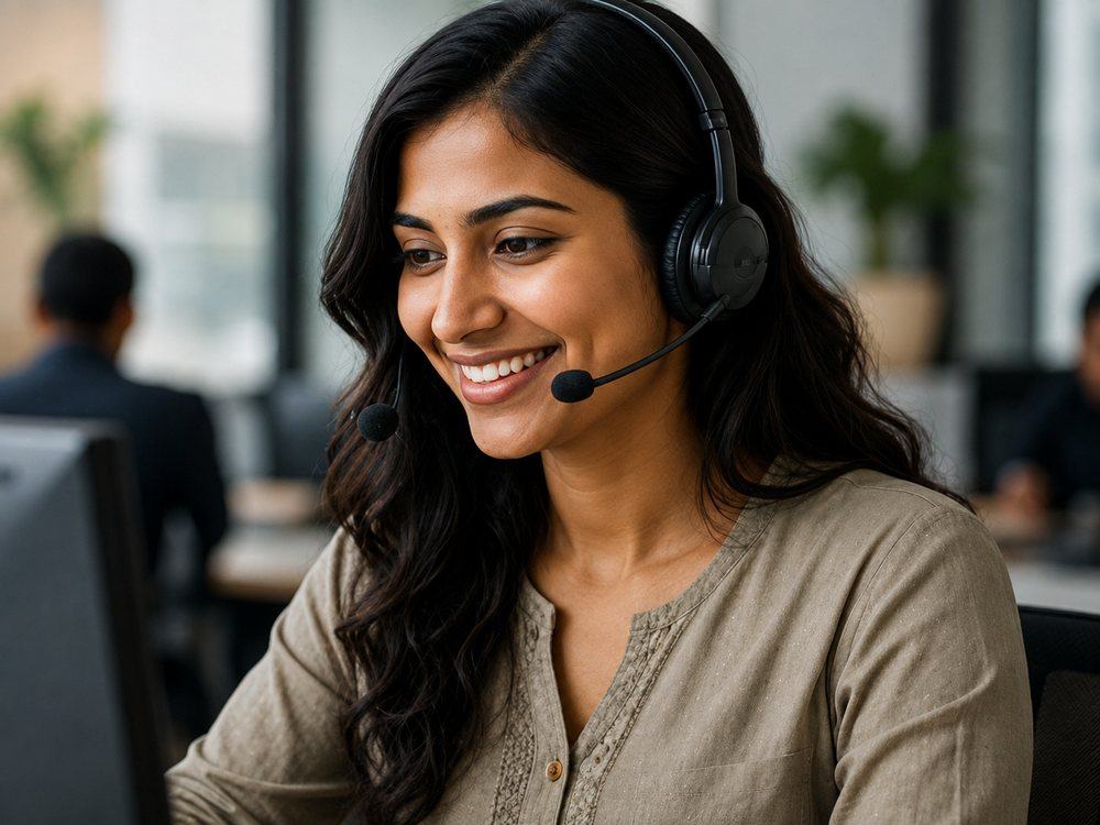 A support desk in India